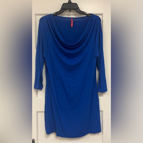 Ruby Ribbon L Long Sleeve Royal Blue Knit Top Slimming - Picture 2 of 9